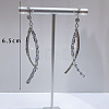 Exaggerated Clear Cubic Zirconia Tassel Dangle Earrings RO8227-6-2