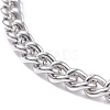304 Stainless Steel Curb Chains Bracelet for Men Women BJEW-JB07984-2
