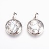 Natural Howlite Pendants G-P378-B06-1