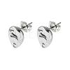 Non-Tarnish 304 Stainless Steel and 201 Stainless Steel Stud Earring Findings LS-STAS-L024-003P-07-1