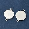 Flat Round Brass Connector Cabochon Settings KK-K414-13D-S-2