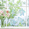 16 Sheets Waterproof PVC Colored Laser Stained Window Film Static Stickers DIY-WH0314-082-7