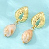 Brass Stud Dangle Earrings KK-CBA8324-08G-3