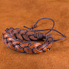 Adjustable Casual Unisex Braided Leather Bracelets BJEW-BB15584-9