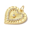 Rack Plating Brass & Cubic Zirconia Pendants X-KK-L216-053G-2
