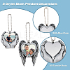 4 Sets 2 Style Zinc Alloy Heat Transfer Sublimation Blank Pendant Decorations AJEW-FH0003-32-4