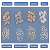 40 Sets 4 Colors 304 Stainless Steel Box Clasps STAS-UN0022-83-4