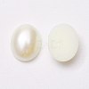 Acrylic Imitation Pearl Cabochons X-MACR-E007-8x10mm-J02-2