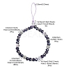 Rondelle Glass & Polymer Clay Rhinestone Beads Phone Hand Strap Chains HJEW-YW0001-05A-4
