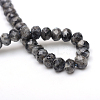 Faceted Rondelle Dyed Natural Sesame Jasper/Kiwi Jasper Bead Strands G-R343-6x8-20-3