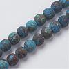 Natural Chrysocolla Round Bead Strands G-G969-10mm-1