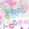 52Pcs 26 Styles UV Plating Transparent Acrylic European Beads OACR-TA0004-82-3