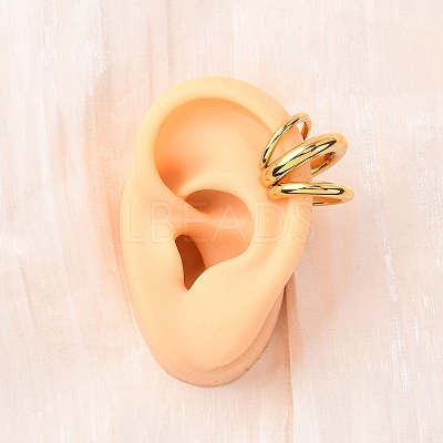 Triple C-Shaped 304 Stainless Steel Cuff Earrings EJEW-A131-04D-G-1