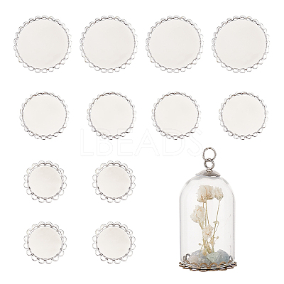 12Pcs 3 Styles Iron Slide Charms Cabochon Settings FIND-PH0008-77S-1