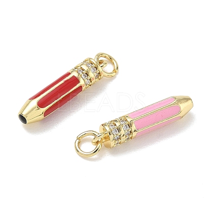Brass with Crystal Rhinestone & Enamel Pendants RB-CBA6830-10G-03-1