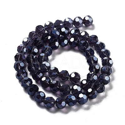Electroplate Transparent Glass Beads Strands LS-EGLA-A035-T10mm-A15-1