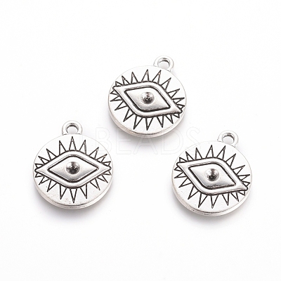 Rack Plating Tibetan Style Alloy Pendant Rhinestone Settings TIBEP-L005-08AS-1