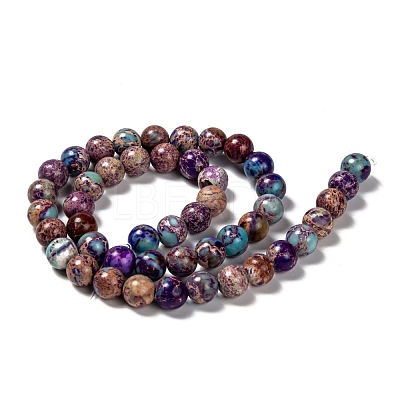 Natural Imperial Jasper Beads Strands X-G-I122-8mm-15-1