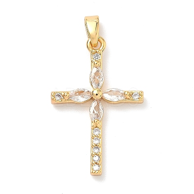 Brass Micro Pave Cubic Zirconia Pendants KK-A281-26E-G-1