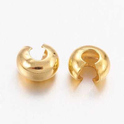 Brass Crimp Beads Covers KK-H291-NFG-NF-1