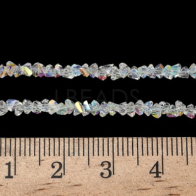 Electroplate Transparent Glass Beads Strands EGLA-P061-04C-AB22-1