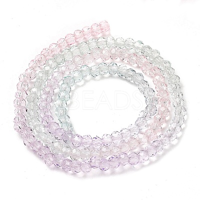 Transparent Painted Glass Beads Strands DGLA-A034-T1mm-A23-1
