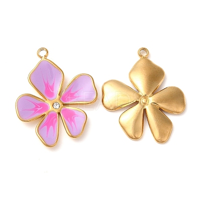 304 Stainless Steel Enamel Pendants X-STAS-K256-10G-04-1
