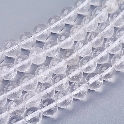 Natural Quartz Crystal Beads Strands G-R193-05-10mm-1