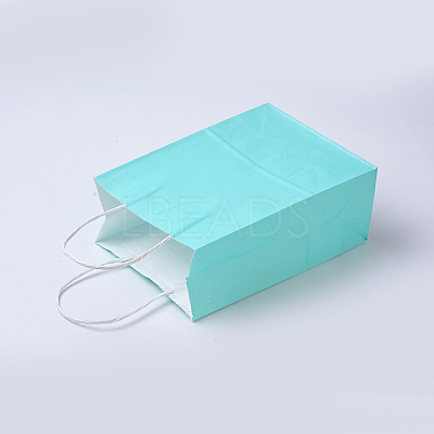 Pure Color Kraft Paper Bags AJEW-G020-D-14-1
