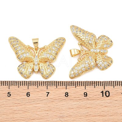 Brass Micro Pave Cubic Zirconia Pendants CU-CBA908F-05G-04-1
