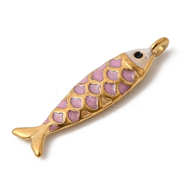 304 Stainless Steel Enamel Pendants STAS-B128-52G-02-1