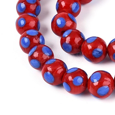 Handmade Lampwork Beads Strands LAMP-N037-02D-1