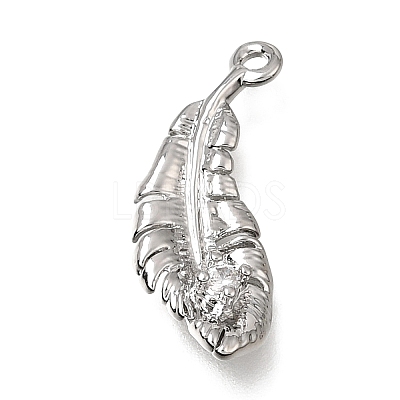 Brass Micro Pave Clear Cubic Zirconia Charms LS-KK-CBA15EE-06P-1