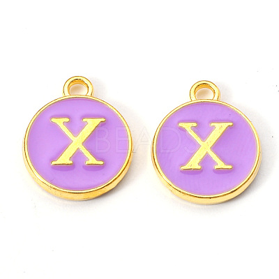 Golden Plated Alloy Enamel Charms X-ENAM-S118-10X-1