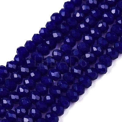 Opaque Solid Color Imitation Jade Glass Beads Strands EGLA-A044-P1mm-D07-1