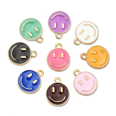 18Pcs 9 Colors Alloy Enamel Charms ENAM-YW0001-97-1