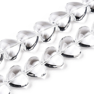 Transparency Glass Beads Strands GLAA-T023-13B-1