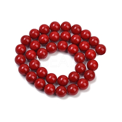 Shell Pearl Beads Strands BSHE-K015-10mm-01-1