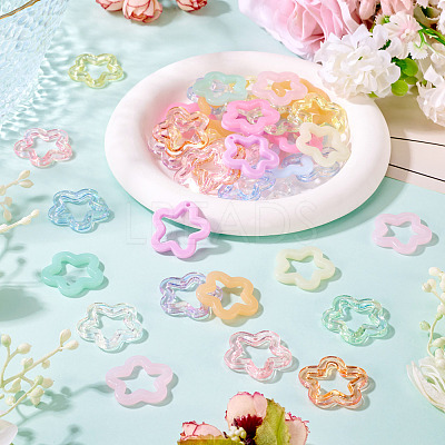 90Pcs 15 Colors Imitation Jelly Acrylic Pendants MACR-TA0002-49-1