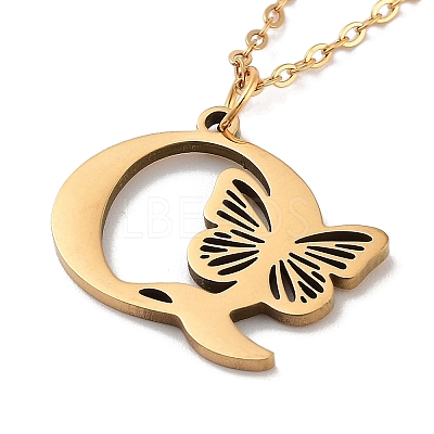 PVD Vacuum Plating 201 Stainless Steel Necklaces NJEW-R267-01Q-G-1