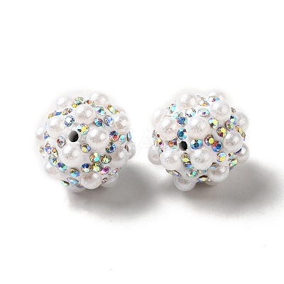 Polymer Clay Rhinestone Beads RGLA-D050-01C-1