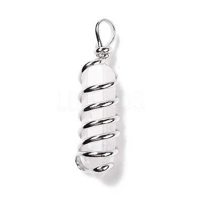 Natural Quartz Big Pointed Pendants G-I322-05P-10-1