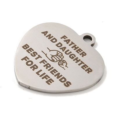 Non-Tarnish 201 Stainless Steel Pendants STAS-L079-25P-01-1