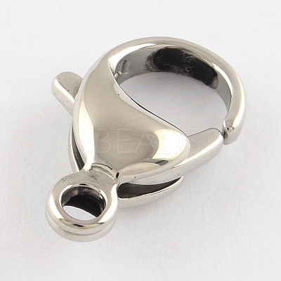 Tarnish Resistant Polishing 316 Surgical Stainless Steel Lobster Claw Clasps STAS-R072-09-1