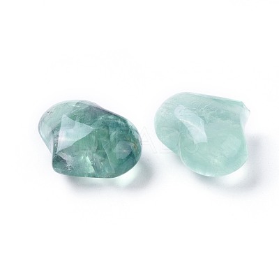 Natural Fluorite Heart Palm Stone X-G-F659-A02-1
