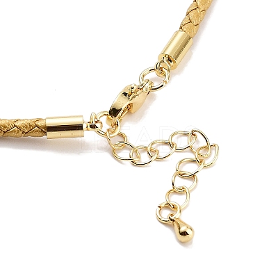 Braided Round Imitation Leather Bracelets Making BJEW-H610-01G-11-1