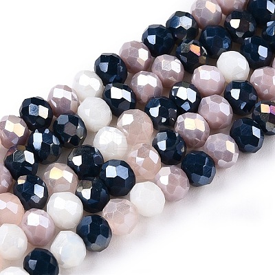 Electroplate Glass Beads Strands GLAA-T023-B16-11-1