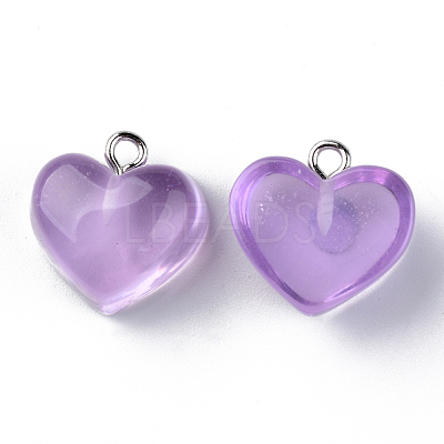 Transparent Resin Pendants X-RESI-R429-30B-1