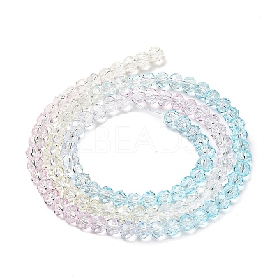 Transparent Painted Glass Beads Strands DGLA-A034-T4mm-A21-1