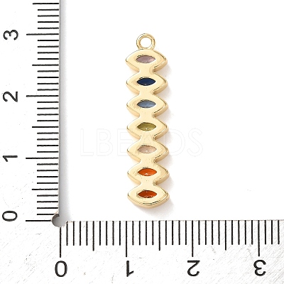 Brass Micro Pave Cubic Zirconia Pendants KK-A295-06B-G-1